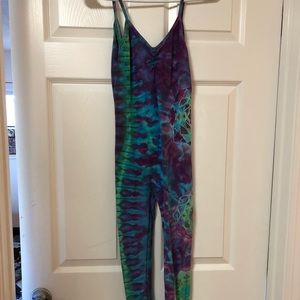 Custom tie dye jumpsuit